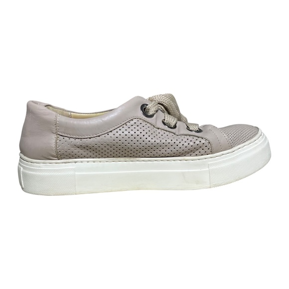 AGL Blondie Perforated Platform Leather Sneakers Talc Pink Women's Size 40 US 10 - Picture 4 of 11